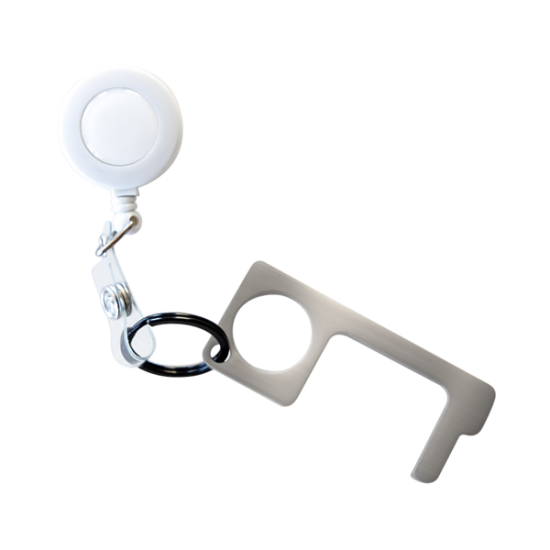 My Fake Finger Zinc Alloy Hand Tool with Retractable Badge Reel