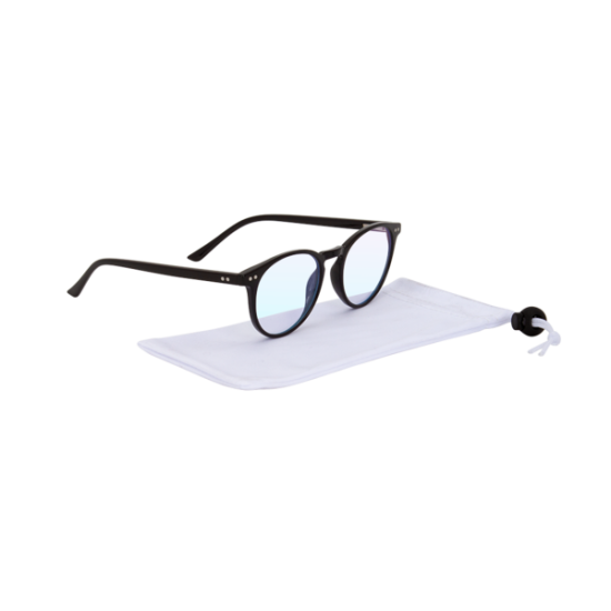 Quinn Blue Blocker Glasses w/ Dye-Sub Microfiber Pouch