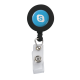 Color: Black (SnugZ) Retractable Zip Cord w/ Epoxy Dome & Vinyl Snap Attachment w/ Bulldog Clip