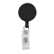 Color: Black (SnugZ) Retractable Zip Cord w/ Epoxy Dome & Vinyl Snap Attachment w/ Bulldog Clip