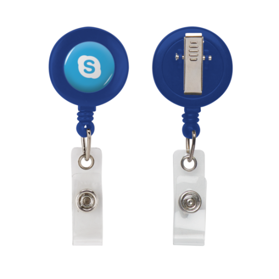Retractable Zip Cord w/ Epoxy Dome & Vinyl Snap Attachment w/ Bulldog Clip Retractable Zip Cord w/ Epoxy Dome & Vinyl Snap Attachment w/ Bulldog Clip