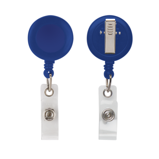 Retractable Zip Cord w/ Epoxy Dome & Vinyl Snap Attachment w/ Bulldog Clip