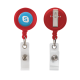 Color: Black (SnugZ)
Color: Red (SnugZ) Retractable Zip Cord w/ Epoxy Dome & Vinyl Snap Attachment w/ Bulldog Clip