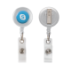 Color: Black (SnugZ)
Color: White (SnugZ) Retractable Zip Cord w/ Epoxy Dome & Vinyl Snap Attachment w/ Bulldog Clip