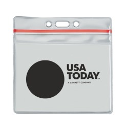 4" x 3" Printed Horizontal Vinyl Pouch with Zipper