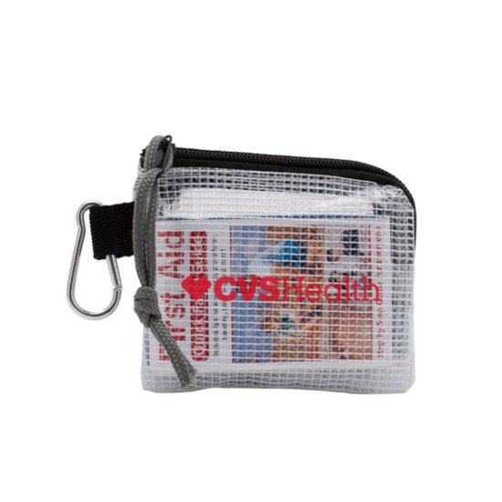 First Aid Kit in a Zippered Clear Nylon Bag