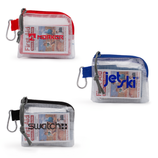 Outdoor Safety & First Aid Kit in a Zippered Clear Nylon Bag