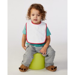 Infant Contrast Trim Terry Bib - 1003