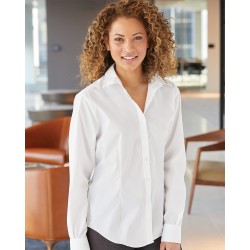 Women's Cotton/Poly Solid Point Collar Shirt - 13V5053