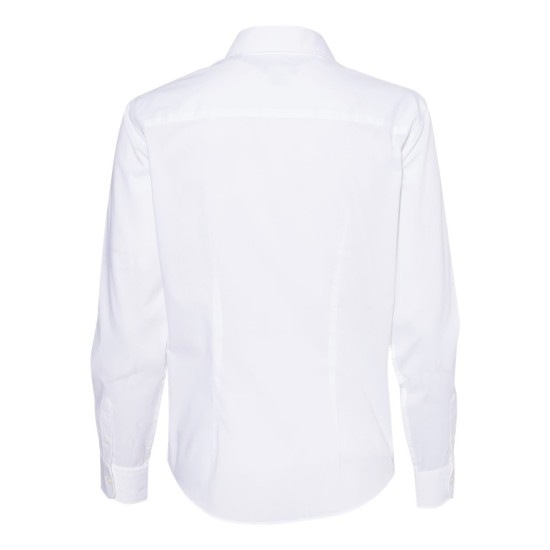 Women's Cotton/Poly Solid Point Collar Shirt - 13V5053