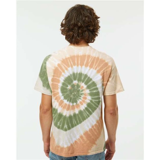Multi-Color Spiral Tie-Dyed T-Shirt - 200MS