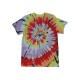 Rainbow Cut-Spiral Tie-Dyed T-Shirt - 200TD