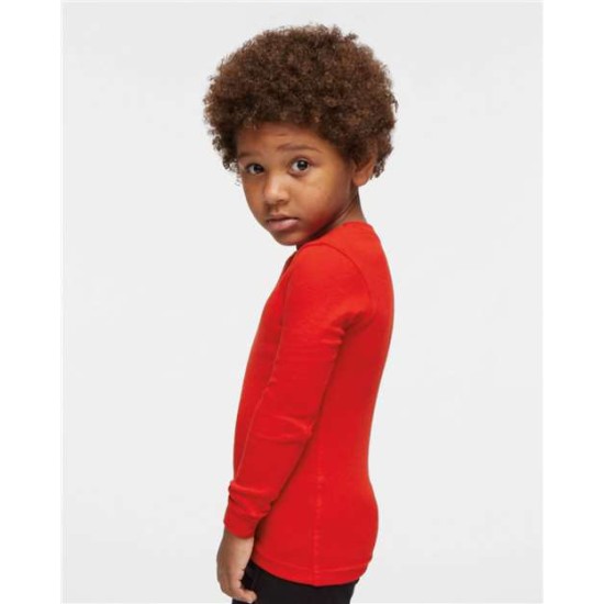 Toddler Baby Rib Long Sleeve Pajama Top - 201Z