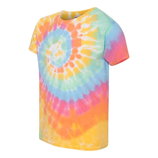 Youth Multi-Color Spiral Tie-Dyed T-Shirt - 20BMS