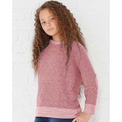 Youth Harborside Mélange French Terry Long Sleeve with Elbow Patches - 2279