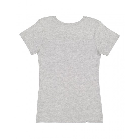 LAT - Girls' V-Neck Fine Jersey T-Shirt