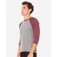 BELLA + CANVAS - Unisex Three-Quarter Sleeve Baseball Tee