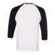 BELLA + CANVAS - Unisex Three-Quarter Sleeve Baseball Tee