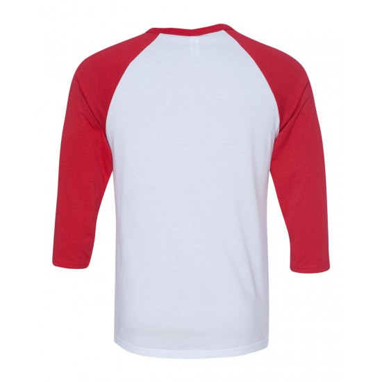 BELLA + CANVAS - Unisex Three-Quarter Sleeve Baseball Tee