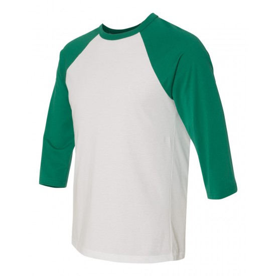 BELLA + CANVAS - Unisex Three-Quarter Sleeve Baseball Tee