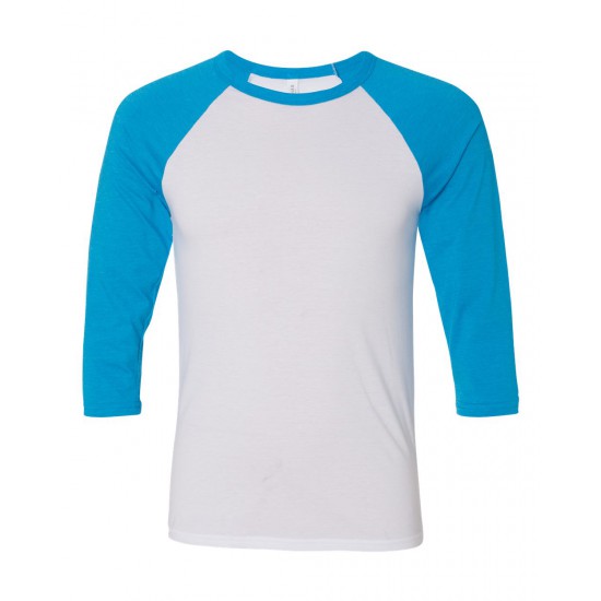 BELLA + CANVAS - Unisex Three-Quarter Sleeve Baseball Tee