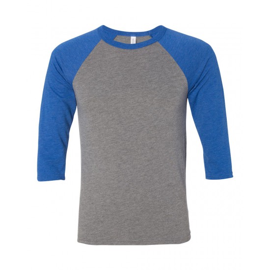 BELLA + CANVAS - Unisex Three-Quarter Sleeve Baseball Tee