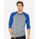 BELLA + CANVAS - Unisex Three-Quarter Sleeve Baseball Tee