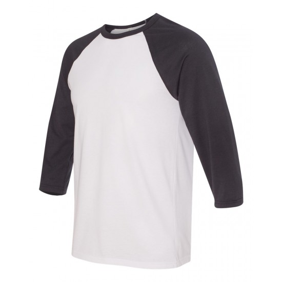 BELLA + CANVAS - Unisex Three-Quarter Sleeve Baseball Tee