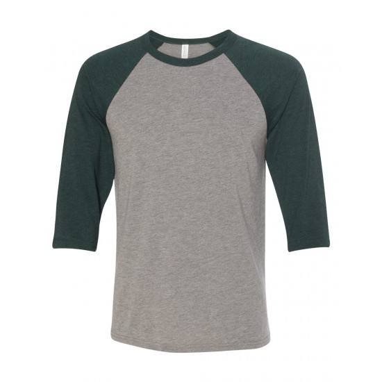 BELLA + CANVAS - Unisex Three-Quarter Sleeve Baseball Tee