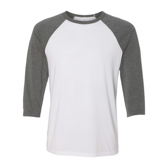 BELLA + CANVAS - Unisex Three-Quarter Sleeve Baseball Tee