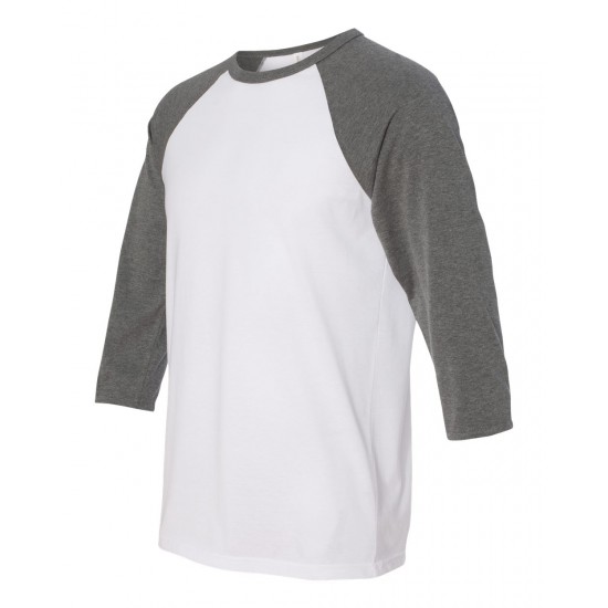 BELLA + CANVAS - Unisex Three-Quarter Sleeve Baseball Tee