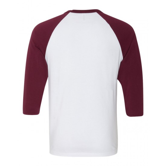 BELLA + CANVAS - Unisex Three-Quarter Sleeve Baseball Tee