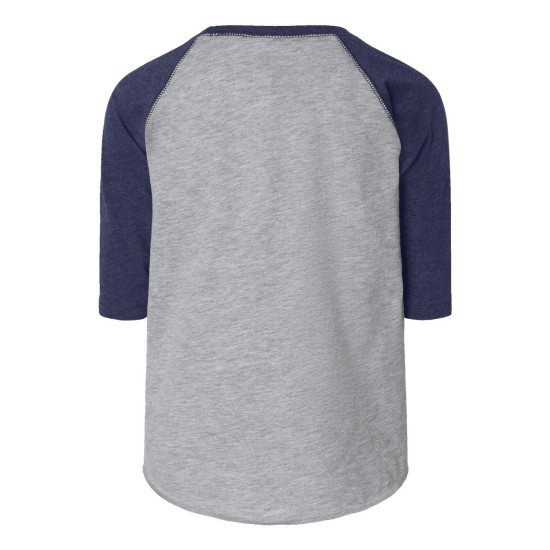 Toddler Baseball Fine Jersey Three-Quarter Sleeve Tee - 3330