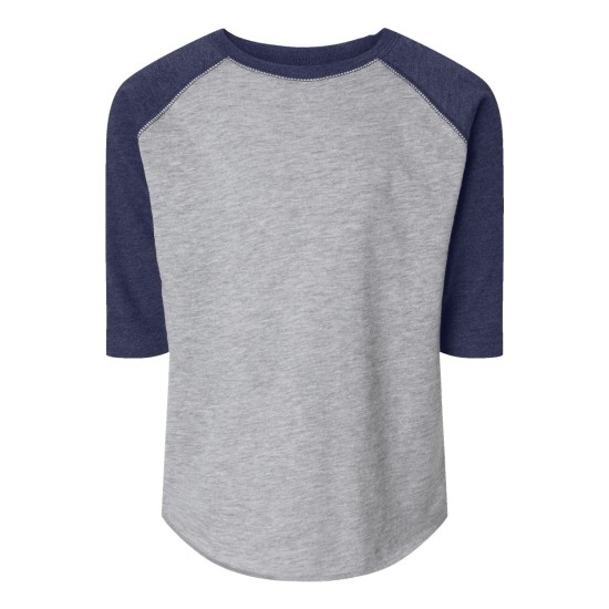 Toddler Baseball Fine Jersey Three-Quarter Sleeve Tee - 3330