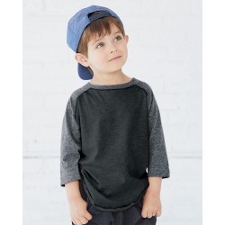 Toddler Baseball Fine Jersey Three-Quarter Sleeve Tee - 3330