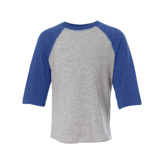 Toddler Baseball Fine Jersey Three-Quarter Sleeve Tee - 3330