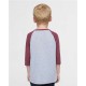 Toddler Baseball Fine Jersey Three-Quarter Sleeve Tee - 3330