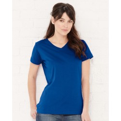 LAT - Women's V-Neck Fine Jersey Tee