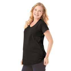 LAT - Women's Maternity Scoop Neck Fine Jersey Tee