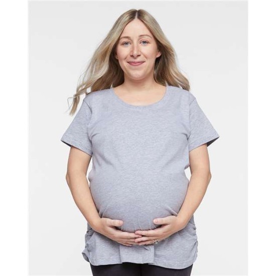 LAT - Women's Maternity Scoop Neck Fine Jersey Tee