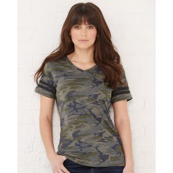 LAT - Women's Football V-Neck Fine Jersey Tee