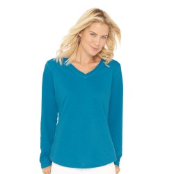 LAT - Women's V-Neck French Terry Pullover