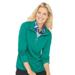 LAT - Women's Quarter Zip French Terry Pullover