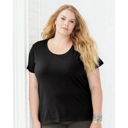 LAT - Curvy Collection Women's Scoop Neck Premium Jersey Tee