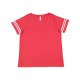 LAT - Curvy Collection Women's Vintage Football T-Shirt