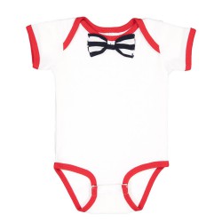 Baby Rib Infant Bow Tie Bodysuit - 4407