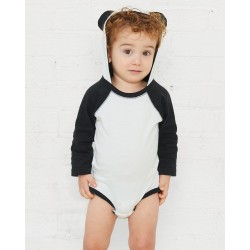 Fine Jersey Infant Character Hooded Long Sleeve Bodysuit with Ears - 4418