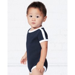 Infant Retro Ringer Fine Jersey Bodysuit - 4432