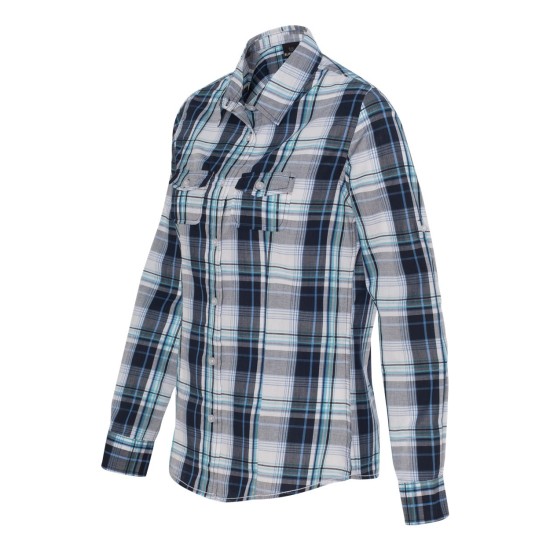 Women's Long Sleeve Plaid Shirt - 5222