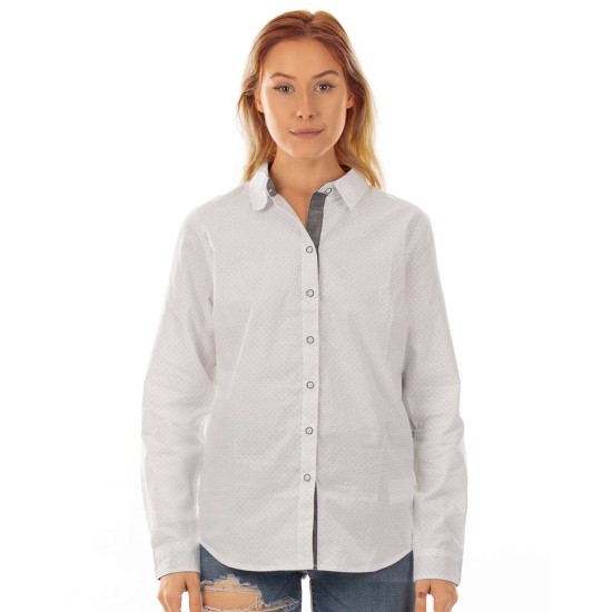 Women's Peached Poplin Long Sleeve Shirt - 5290